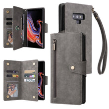 Load image into Gallery viewer, Rivet Buckle 9 Cards Three Fold Leather Phone Case, For Samsung Galaxy A82, For Samsung Galaxy Note9, For Samsung Galaxy Note10