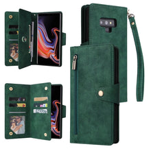 Load image into Gallery viewer, Rivet Buckle 9 Cards Three Fold Leather Phone Case, For Samsung Galaxy A82, For Samsung Galaxy Note9, For Samsung Galaxy Note10