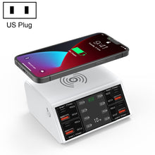 Load image into Gallery viewer, 838w 9 in 1 100W 4 PD 3.0 USB-C / Type-C + 4 QC 3.0 USB Ports Smart Digital Display Wireless Charger,, EU Plug, US Plug, UK Plug, AU Plug