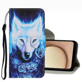 Coloured Drawing Pattern Leather Phone Case, For Samsung Galaxy A02s US Version, For Samsung Galaxy A03s, For Samsung Galaxy A13