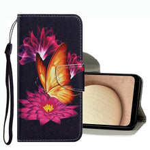 Load image into Gallery viewer, Coloured Drawing Pattern Leather Phone Case, For Samsung Galaxy A02s US Version, For Samsung Galaxy A03s, For Samsung Galaxy A13