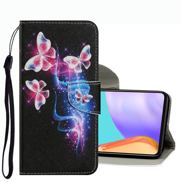 Coloured Drawing Pattern Leather Phone Case, For Samsung Galaxy A33, For Samsung Galaxy A42 5G, For Samsung Galaxy A53