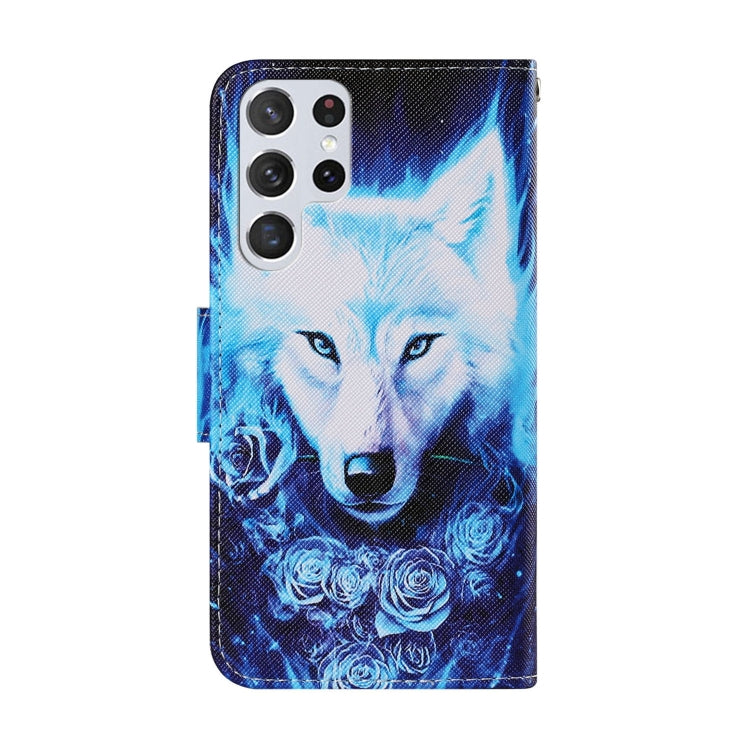 Coloured Drawing Pattern Leather Phone Case, For Samsung Galaxy S22 Ultra 5G, For Samsung Galaxy S22 5G, For Samsung Galaxy S22+ 5G