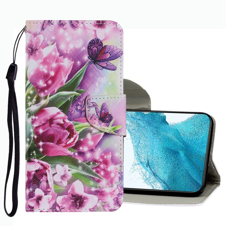 Coloured Drawing Pattern Leather Phone Case, For Samsung Galaxy S22 Ultra 5G, For Samsung Galaxy S22 5G, For Samsung Galaxy S22+ 5G
