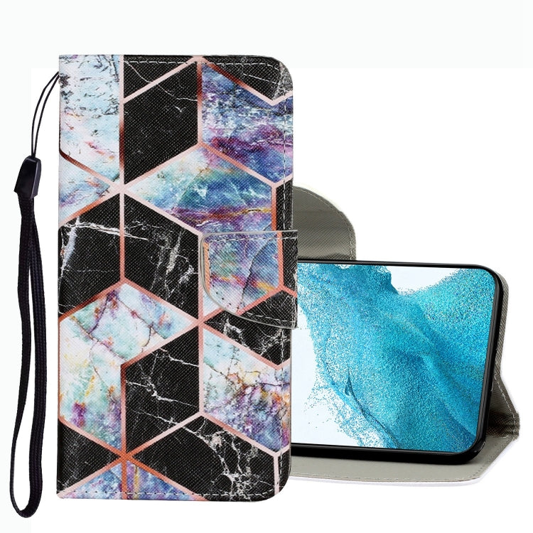 Coloured Drawing Pattern Leather Phone Case, For Samsung Galaxy S22 Ultra 5G, For Samsung Galaxy S22 5G, For Samsung Galaxy S22+ 5G