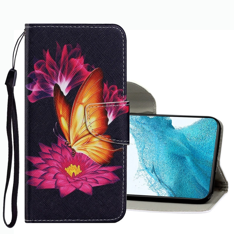 Coloured Drawing Pattern Leather Phone Case, For Samsung Galaxy S22 Ultra 5G, For Samsung Galaxy S22 5G, For Samsung Galaxy S22+ 5G