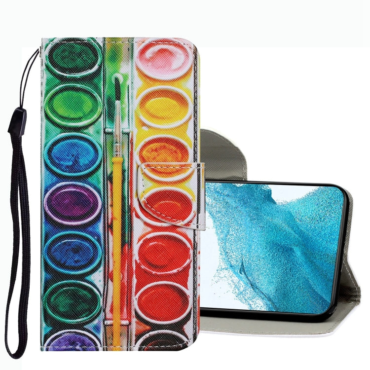 Coloured Drawing Pattern Leather Phone Case, For Samsung Galaxy S22 Ultra 5G, For Samsung Galaxy S22 5G, For Samsung Galaxy S22+ 5G