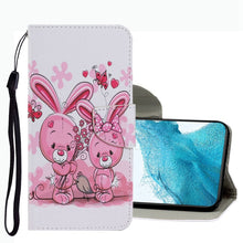 Load image into Gallery viewer, Coloured Drawing Pattern Leather Phone Case, For Samsung Galaxy S22 Ultra 5G, For Samsung Galaxy S22 5G, For Samsung Galaxy S22+ 5G