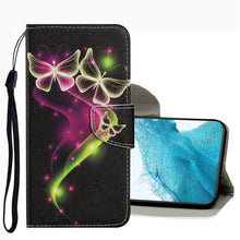 Load image into Gallery viewer, Coloured Drawing Pattern Leather Phone Case, For Samsung Galaxy S22 Ultra 5G, For Samsung Galaxy S22 5G, For Samsung Galaxy S22+ 5G