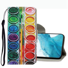 Load image into Gallery viewer, Coloured Drawing Pattern Leather Phone Case, For Samsung Galaxy S22 Ultra 5G, For Samsung Galaxy S22 5G, For Samsung Galaxy S22+ 5G