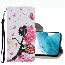 Load image into Gallery viewer, Coloured Drawing Pattern Leather Phone Case, For Samsung Galaxy S22 Ultra 5G, For Samsung Galaxy S22 5G, For Samsung Galaxy S22+ 5G