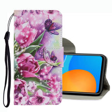 Load image into Gallery viewer, Coloured Drawing Pattern Leather Phone Case, For OPPO A16, For Huawei P Smart 2021, For vivo Y21