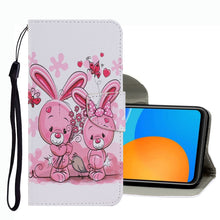 Load image into Gallery viewer, Coloured Drawing Pattern Leather Phone Case, For OPPO A16, For Huawei P Smart 2021, For vivo Y21