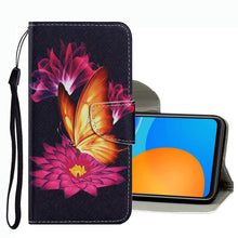 Load image into Gallery viewer, Coloured Drawing Pattern Leather Phone Case, For OPPO A16, For Huawei P Smart 2021, For vivo Y21