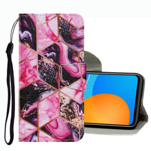 Load image into Gallery viewer, Coloured Drawing Pattern Leather Phone Case, For OPPO A16, For Huawei P Smart 2021, For vivo Y21