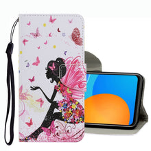 Load image into Gallery viewer, Coloured Drawing Pattern Leather Phone Case, For OPPO A16, For Huawei P Smart 2021, For vivo Y21
