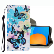 Load image into Gallery viewer, Coloured Drawing Pattern Leather Phone Case, For OPPO A16, For Huawei P Smart 2021, For vivo Y21