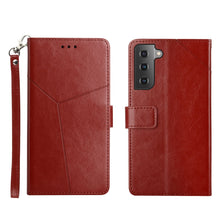 Load image into Gallery viewer, Y Stitching Horizontal Flip Leather Phone Case, For Samsung Galaxy S22, For Samsung Galaxy S22+, For Samsung Galaxy S22 Ultra