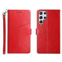 Load image into Gallery viewer, Y Stitching Horizontal Flip Leather Phone Case, For Samsung Galaxy S22, For Samsung Galaxy S22+, For Samsung Galaxy S22 Ultra
