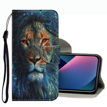 Load image into Gallery viewer, Coloured Drawing Pattern Leather Phone Case, For iPhone 13 mini, For iPhone 13, For iPhone 13 Pro