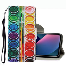 Load image into Gallery viewer, Coloured Drawing Pattern Leather Phone Case, For iPhone 13 mini, For iPhone 13, For iPhone 13 Pro