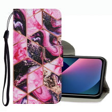 Load image into Gallery viewer, Coloured Drawing Pattern Leather Phone Case, For iPhone 13 mini, For iPhone 13, For iPhone 13 Pro