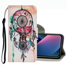 Load image into Gallery viewer, Coloured Drawing Pattern Leather Phone Case, For iPhone 13 mini, For iPhone 13, For iPhone 13 Pro