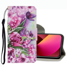 Load image into Gallery viewer, Coloured Drawing Pattern Leather Phone Case, For iPhone 13 mini, For iPhone 13, For iPhone 13 Pro