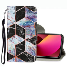 Load image into Gallery viewer, Coloured Drawing Pattern Leather Phone Case, For iPhone 13 mini, For iPhone 13, For iPhone 13 Pro