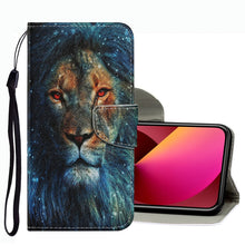 Load image into Gallery viewer, Coloured Drawing Pattern Leather Phone Case, For iPhone 13 mini, For iPhone 13, For iPhone 13 Pro