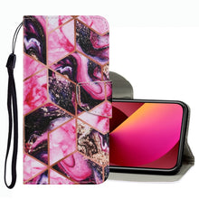 Load image into Gallery viewer, Coloured Drawing Pattern Leather Phone Case, For iPhone 13 mini, For iPhone 13, For iPhone 13 Pro