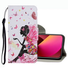 Load image into Gallery viewer, Coloured Drawing Pattern Leather Phone Case, For iPhone 13 mini, For iPhone 13, For iPhone 13 Pro