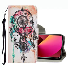 Load image into Gallery viewer, Coloured Drawing Pattern Leather Phone Case, For iPhone 13 mini, For iPhone 13, For iPhone 13 Pro