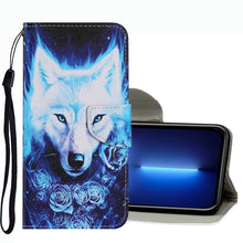 Load image into Gallery viewer, Coloured Drawing Pattern Leather Phone Case, For iPhone 13 Pro Max
