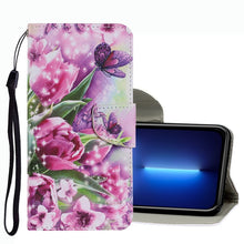 Load image into Gallery viewer, Coloured Drawing Pattern Leather Phone Case, For iPhone 13 Pro Max