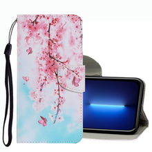 Load image into Gallery viewer, Coloured Drawing Pattern Leather Phone Case, For iPhone 13 Pro Max