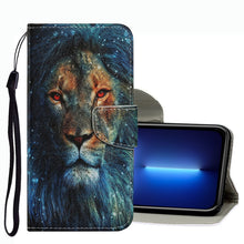 Load image into Gallery viewer, Coloured Drawing Pattern Leather Phone Case, For iPhone 13 Pro Max