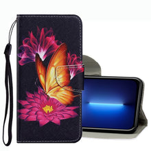 Load image into Gallery viewer, Coloured Drawing Pattern Leather Phone Case, For iPhone 13 Pro Max