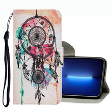 Load image into Gallery viewer, Coloured Drawing Pattern Leather Phone Case, For iPhone 13 Pro Max