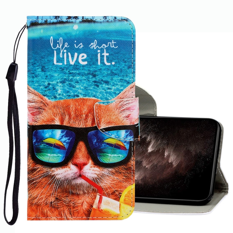 3D Colored Drawing Leather Phone Case, For Xiaomi Mi 11T