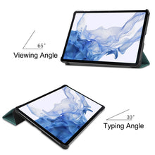 Load image into Gallery viewer, Three-folding Holder Custer Texture Leather Tablet Case, For Samsung Galaxy Tab S8