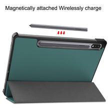 Load image into Gallery viewer, Three-folding Holder Custer Texture Leather Tablet Case, For Samsung Galaxy Tab S8