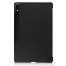 Load image into Gallery viewer, Three-folding Holder Custer Texture Leather Tablet Case, For Samsung Galaxy Tab S8 Ultra