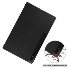 Load image into Gallery viewer, Three-folding Holder Custer Texture Leather Tablet Case, For Samsung Galaxy Tab S8 Ultra