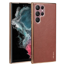 Load image into Gallery viewer, SULADA Shockproof TPU + Handmade Leather Phone Case, For Samsung Galaxy S22 5G, For Samsung Galaxy S22 Ultra 5G, For Samsung Galaxy S22+ 5G