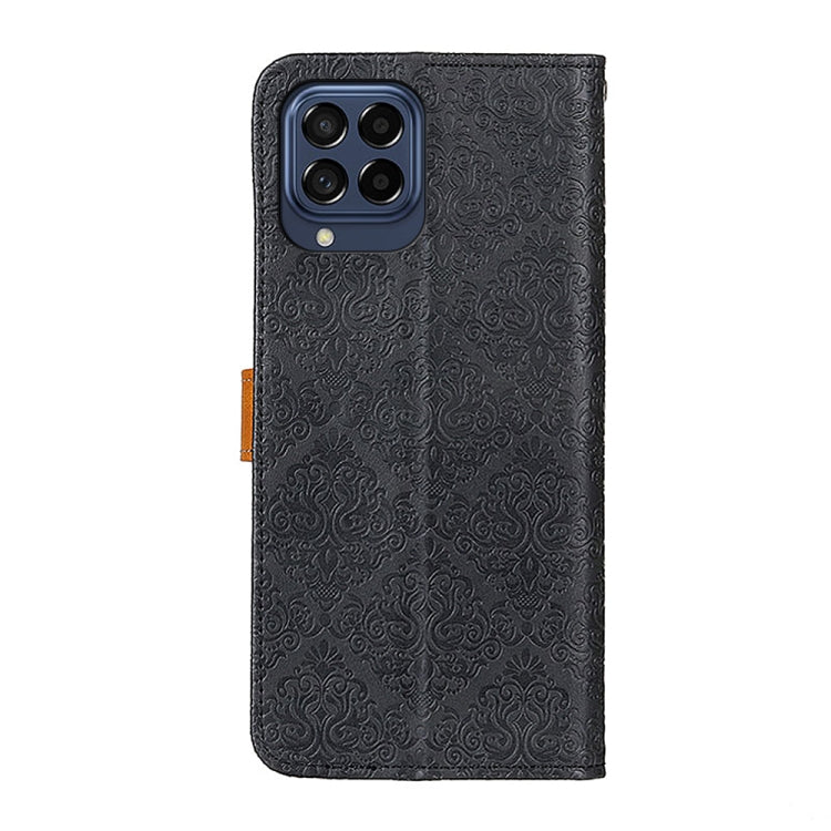 European Floral Embossed Leather Phone Case, For Samsung Galaxy M53 5G
