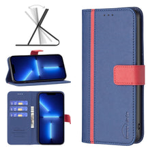 Load image into Gallery viewer, BF13 Color Matching Cross Texture Leather Phone Case, For iPhone 13 Pro Max