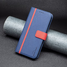 Load image into Gallery viewer, BF13 Color Matching Cross Texture Leather Phone Case, For iPhone 13 Pro Max