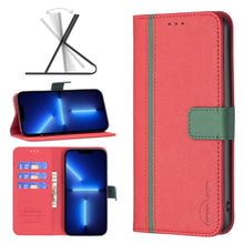 Load image into Gallery viewer, BF13 Color Matching Cross Texture Leather Phone Case, For iPhone 13 Pro Max