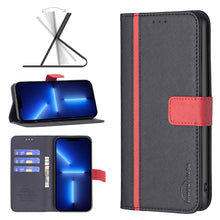 Load image into Gallery viewer, BF13 Color Matching Cross Texture Leather Phone Case, For iPhone 13 Pro Max